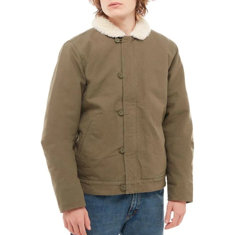 Vans Alamitos Sherpa Lined Jacket Olive Green Size Large